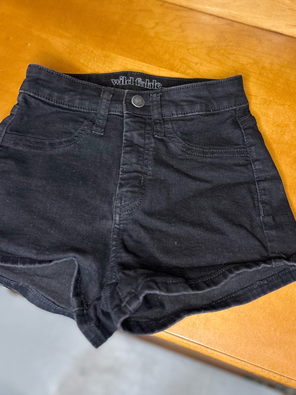 wild fable Black High-Rise Denim Shorts